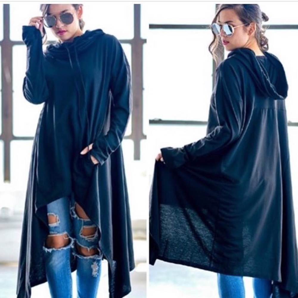 Over Size Cowl Neck Hoodie